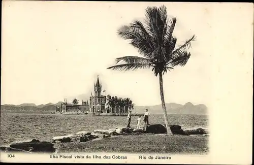 Ak Rio de Janeiro Brasilien, Ilha Fiscal vistada Ilhadas Cobras