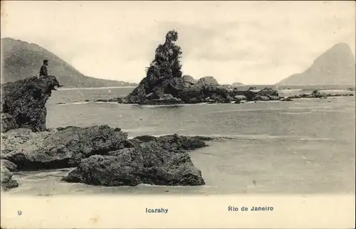 Ak Rio de Janeiro Brasilien, Praia d'Icarahy