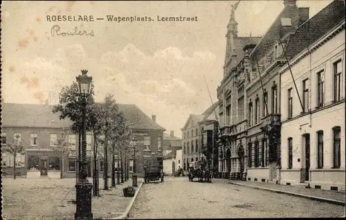 Ak Roeselare Roeselaere Rousselare Roeselare Westflandern, Wapenplaats, Leemstraat