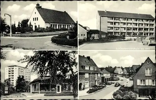 Ak Itzehoe Tegelhörn, Jakobi Kirche, Amselweg, Hochhaus