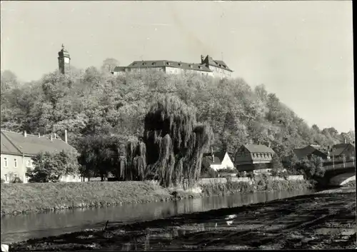 Foto Greiz im Vogtland, Blick zum Schloss, Brücke