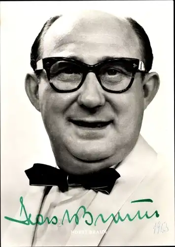 Ak Schauspieler Horst Braun, Portrait, Autogramm