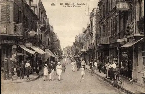 Ak Berck Plage Pas de Calais, La Rue Carnot