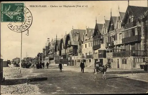 Ak Berck Plage Pas de Calais, Chalets sur l'Esplanade