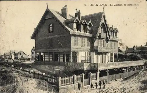 Ak Berck Plage Pas de Calais, Le Chateau de Rothschild