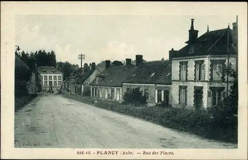 Ak Plancy Aube, Rue des Places