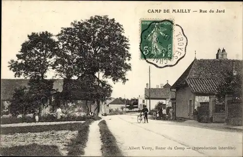 Ak Mailly le Camp Aube, Rue du Jard