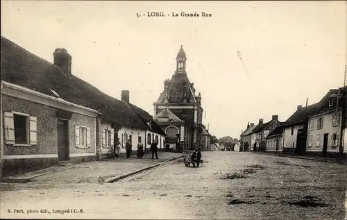 Ak Long Somme, die Hauptstraße