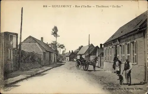 Ak Guillemont-Somme, Rue d&#39;En Bas