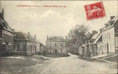 Ak Lucheux-Somme, Grande Rue