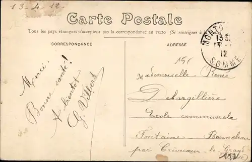 Ak Montdidier-Somme, La Gare