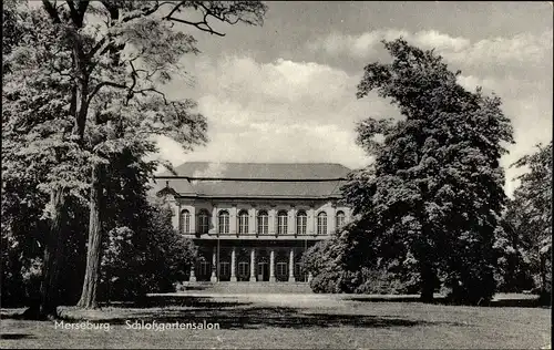 Ak Merseburg an der Saale, Schlossgartensalon