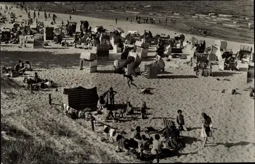 Ak Ostseebad Bansin Heringsdorf auf Usedom, Strand, Strandkörbe