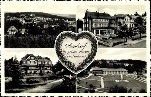 Ak Oberhof im Thüringer Wald, Panorama, Gebäude, Park, Springbrunnen