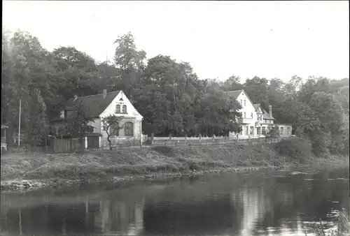 Ak Schönburg an der Saale Burgenlandkreis, Uferpartie