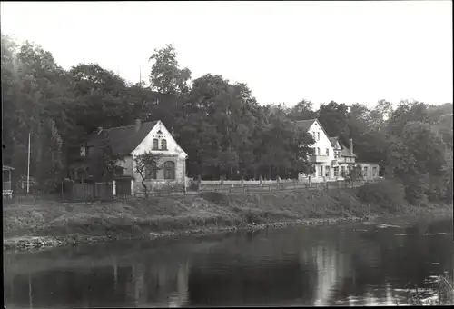 Ak Schönburg an der Saale Burgenlandkreis, Uferpartie