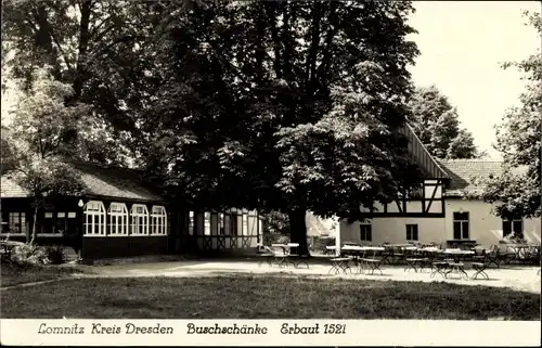 Ak Lomnitz Wachau in Sachsen, Buschschänke