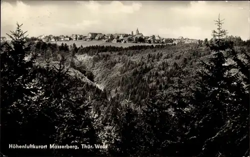 Ak Masserberg in Thüringen, Panorama vom Ort