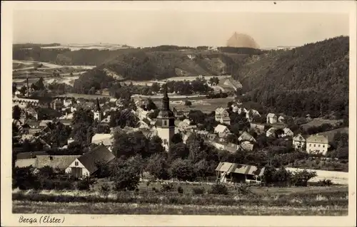 Ak Berga an der Elster Thüringen, Panorama vom Ort