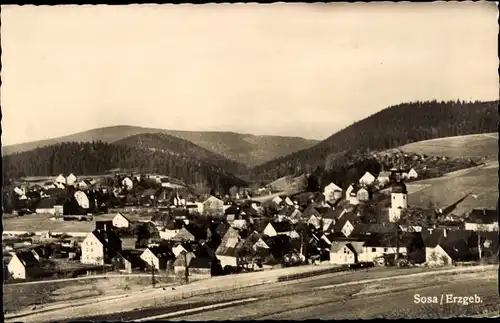 Ak Sosa Eibenstock im Erzgebirge, Panorama vom Ort