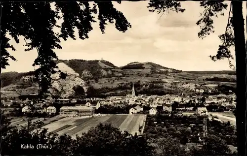 Ak Kahla in Thüringen, Panorama vom Ort