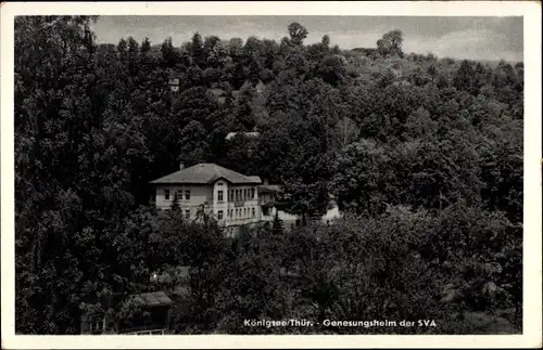 Ak Königsee Rottenbach in Thüringen, Blick zum Genesungsheim, Wald