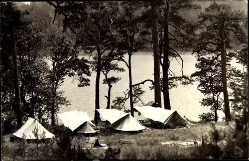 Ak Königs Wusterhausen in Brandenburg, Zeltplatz an der Schmölde