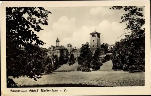 Ak Waldenburg in Sachsen, Sanatorium Schloss