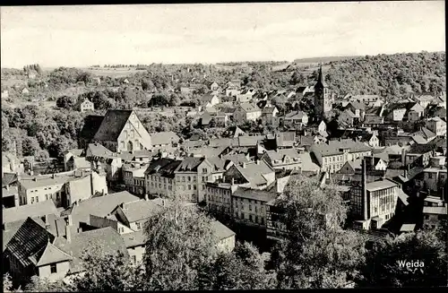 Ak Weida in Thüringen, Kirche, Panorama