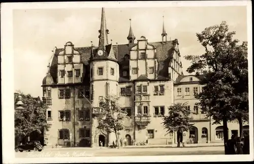 Ak Saalfeld an der Saale Thüringen, Rathaus