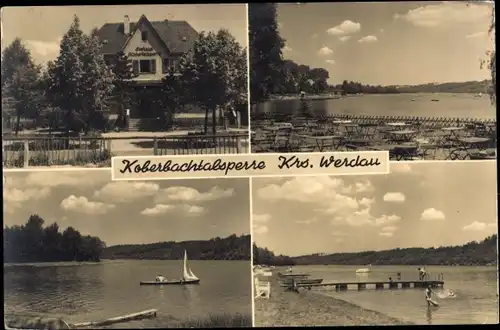 Ak Langenbernsdorf in Sachsen, Koberbachtalsperre, Gasthaus