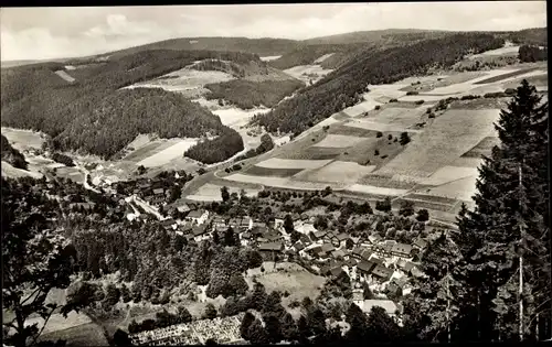 Ak Marktgölitz Probstzella Thüringen, vom Pfarrberg aus gesehen