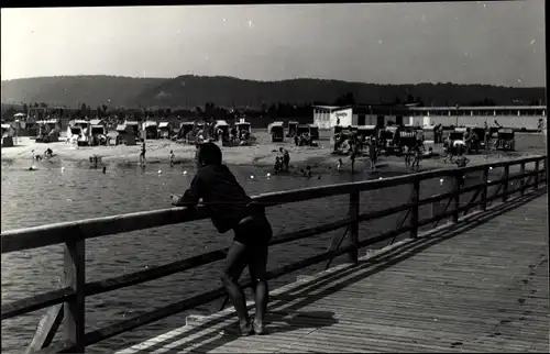 Ak Hohenfelden Weimarer Land, Stausee, Badegäste, Strandkörbe
