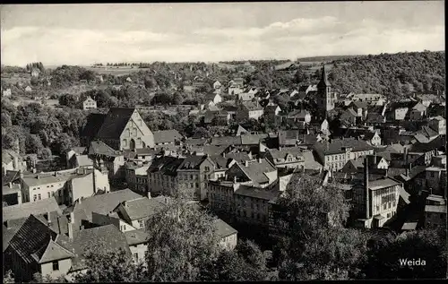 Ak Weida in Thüringen, Kirche, Panorama