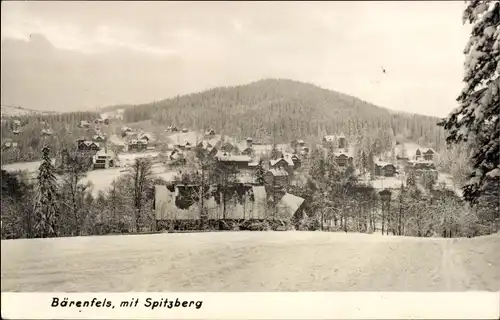 Ak Bärenfels Altenberg im Erzgebirge, Spitzberg, Winter