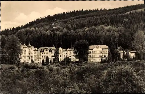 Ak Friedrichroda im Thüringer Wald, Büchig Promenade, Wald, Häuser