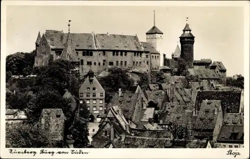 Ak Nürnberg in Mittelfranken, Burg von Süden