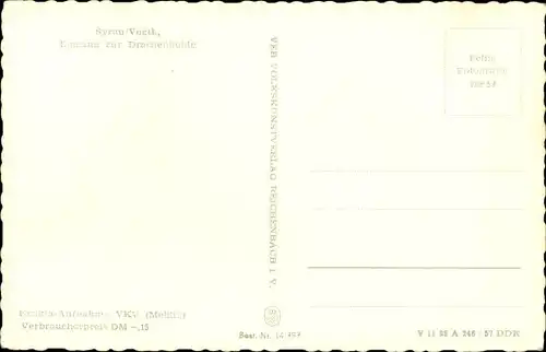 Ak Syrau Rosenbach im Vogtland, Eingang zur Drachenhöhle