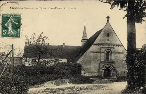 Ak Airaines Somme, Kirche Notre Dame