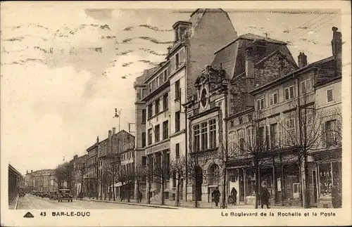 Ak Bar le Duc Meuse, Boulevard de la Rochelle, Postamt