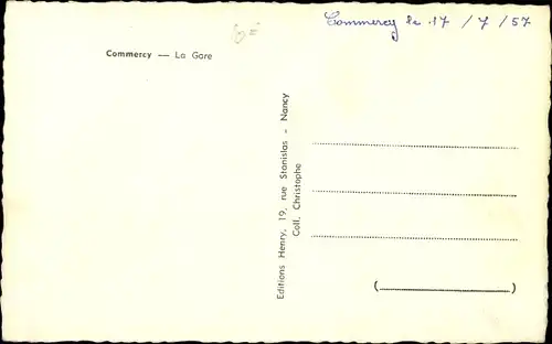 Ak Commercy Lothringen Meuse, Bahnhof