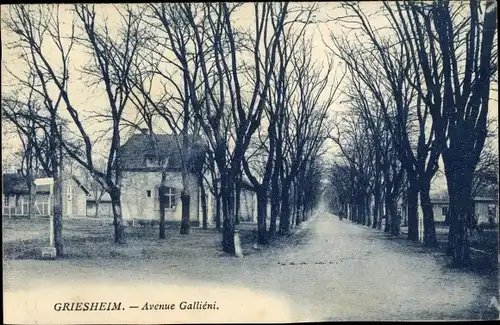 Ak Griesheim bei Molsheim Elsass Bas Rhin, Avenue Gallieni