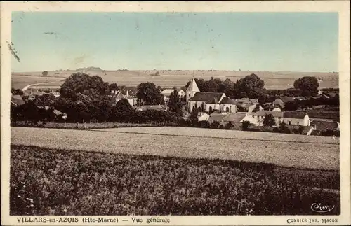 Ak Heutrégiville Marne, Villars en Azois, Gesamtansicht