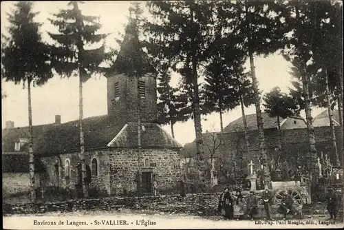 Ak Saint Vallier Drome, Die Kirche