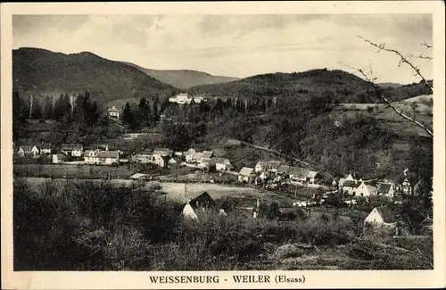 Ak Willer Weiler Elsass Haut Rhin, Ortspanorama