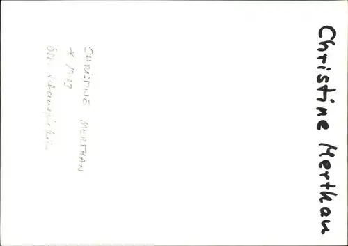 Ak Schauspielerin Christine Merthan, Autogram Portrait