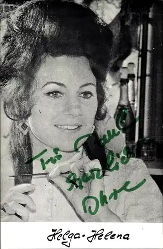 Ak Schauspielerin Helga Helena, Portrait, Autogramm