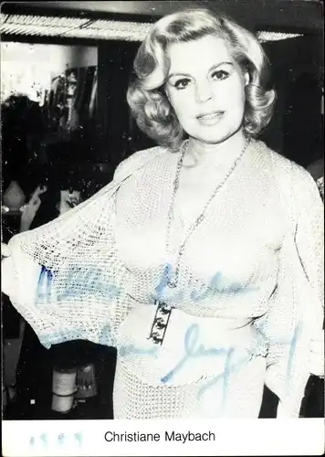 Ak Schauspielerin Christiane Maybach, Portrait, Autogramm