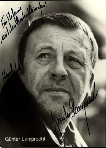 Ak Schauspieler Günter Lamprecht, Portrait, Autogramm