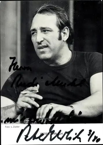 Ak Schauspieler Peter Ehrlich, Portrait, Zigarette, Autogramm